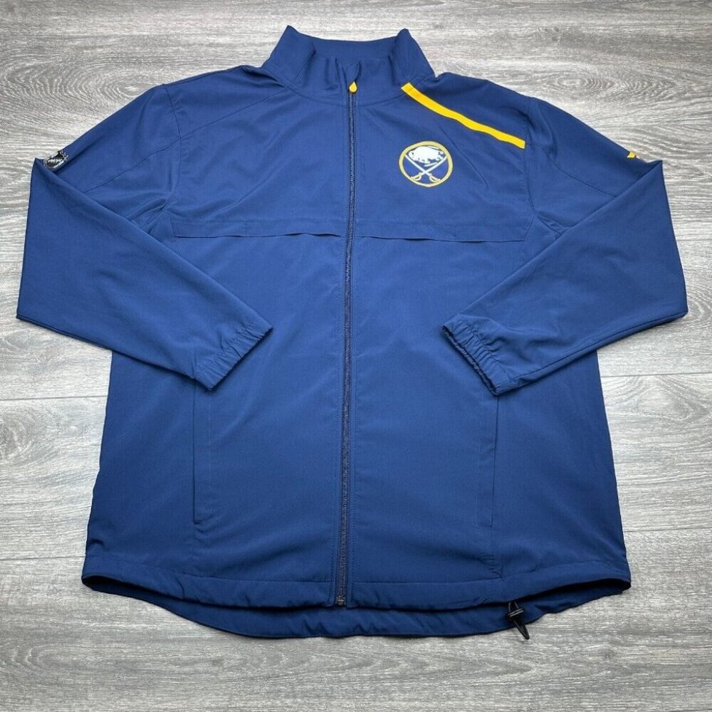 Buffalo Sabres Jacket Men's Large Blue NHL Authentic Pro Rinkside Zip Fanatics
